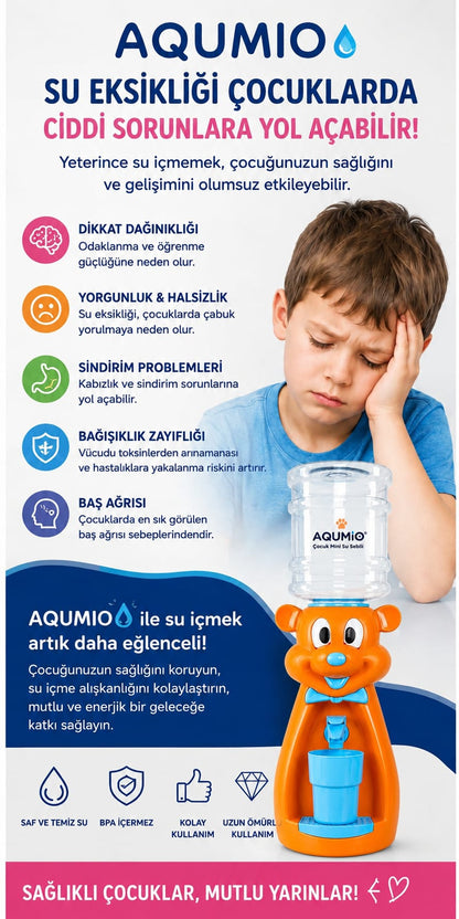 AQUMIO® 💧Çocuk Mini Su Sebili 2.5L