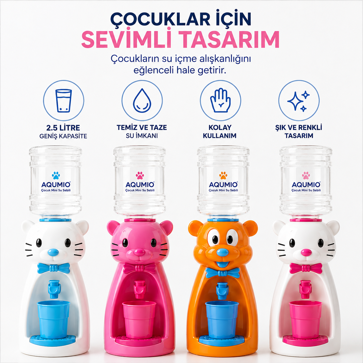AQUMIO® 💧Çocuk Mini Su Sebili 2.5L